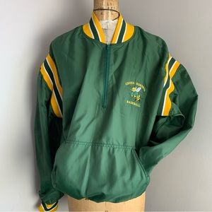 Vintage Birdie Green Hornets Baseball Bomber Warmup Jacket Mens 2X Yellow MD